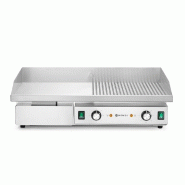 ITALCONCEPT Grill, moitié lisse, moitié rainurée, HENDI, Budget Line, 400V/4400W, 720x460x(H)241mm - 154991