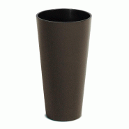 Prosperplast - Pot haut et rond, sans réservoir - 25x25x47,6 cm, capacité de 9 L, coloris Café - marron plastique polypropylène ZA5549