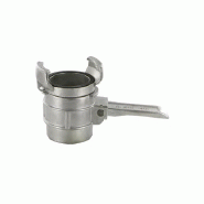 Raccord symétrique Guillemin femelle BSP sécurisé - Inox - DN 80 - G 3" - Norme NF EN 29-572/NF EN 14420-8