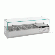 Saladette a poser 1200 mm bacs 1/4 gn x 5 - bac non inclus - P7450.0005