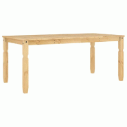 Table à manger Corona 180x90x75 cm bois massif de pin Modèle Helios Élégance Pro - 4005720