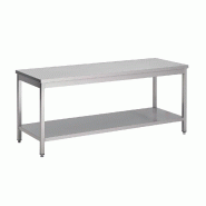 Table inox avec étagère basse 1400 x 600 x 880mm - PGS004