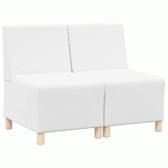 Unité de Sofa Modulaire Sans Accoudoirs 2 pcs Blanc Modèle Vega StudioDesk Élégance - Matériau naturel 8721288279002