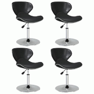 VidaXL Chaises à manger lot de 4 noir similicuir Modèle Farlene - 3088576