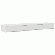VidaXL Tiroirs de lit Blanc 135 x 36,5 x 16,5 cm Bois d'ingénierie Modèle Cosy Élégance - 866987