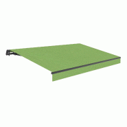 WASABI Store banne manuel 3x2,5m Green – Toile acrylique protection solaire UV - Structure en aluminium - vert polyester BTK325037-E