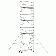 Échafaudage roulant aluminium AL 205 version standard - Hauteur de travail : 8,90 m - DUARIB - 613717 Échafaudage roulant aluminium AL 205 version standard - Hauteur de travail : 8,90 m - DUARIB - 613717