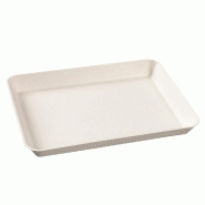 Assiette Kanopée bagasse blanche 20x15x2cm - par 200