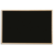 Bi-office tableau noir pour craie, cadre en bois de pin. Format 40x30 cm