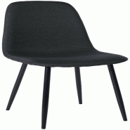 Décoshop26 - Chaise de salle à manger x1 design simple avec pieds en métal noir assise en tissu noir 10_0002073 - noir métal 3000250827386