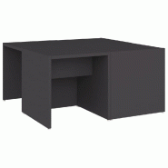 Décoshop26 - Set de 4 tables basses 33 x 33 x 33 cm bois d'ingénierie gris DEC040458 - gris Bois massif 3000264944857