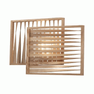 Fabas Luce Applique Murale Loft En Frêne Et Métal, Led Intégrée 18 W, 1980 Lm, 3000 K, Classe 1, Design Industriel Élégant Et Raffiné - marron