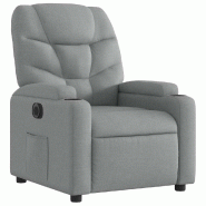 Fauteuil inclinable électrique Gris clair Tissu Modèle Iverelle - 8721012170605