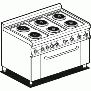 Fourneau Électrique LOTUS avec 6 plaques sur four statique | MagicLotus 600 - Porte acier