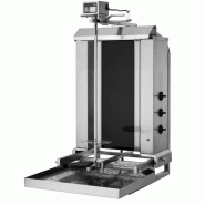 Grill Döner kebab électrique 3 brûleurs max 40 kg mobile - moteur en haut