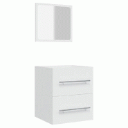 Helloshop26 - Armoire de salle de bain murale avec miroir 41 x 38,5 x 48 cm pratique et élégante en bois d'ingénierie blanc 02_0047828 - blanc Bois
