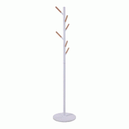 Helloshop26 - Portemanteau meuble d'entrée design 172 x 37 cm acier blanc 03_0010381 - 3000225190897