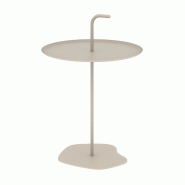 Helloshop26 - Table basse console d'appoint acier beige 03_0010772 - beige acier 3000225400149