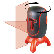 Laser rotatif horizontal et vertical d'alignement et de nivellement - Portée 5 m - 9499SC - Étanche IP54 avec trépied intégré_1