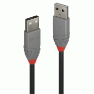 Lindy 36694 Lindy Câble USB 2.0 Type A/A Anthra Line M/M 3m - 36694