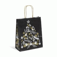 Sac Corben Noir kraft blanc poignées torsadées 18+8x22cm par 250 - 3700481692189 Sac Corben Noir kraft blanc poignées torsadées 18+8x22cm par 250 - 3700481692189