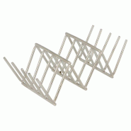 Support pour 3 mini tacos en inox 11,8x5,1x3,7cm