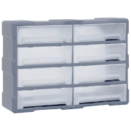 Vidaxl organisateur multi-tiroirs avec 8 grands tiroirs 52x16x37 cm 149600