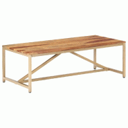 VidaXL Table basse 120x60x40 cm Bois massif Modèle Atlas Infinite Vintage - 286339