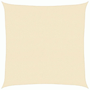 VidaXL Voile d'ombrage 160 g/m² Crème 7x7 m PEHD Modèle Atlas Marine - beige 311170