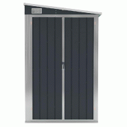 Abri de jardin mural Anthracite 118x382x178 cm Acier Modèle AbriModulable 34 - 8720286513064