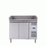 Comptoir à pizzas à 2 portes. Dessus en granit. Dégivrage automatique. Température - 2°C/+8°C. Dimensions (LxPxH) 151x80x100 cm. G-PZ2600TN-FC - 230