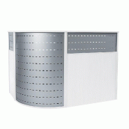 Comptoir d'angle L60xP60xH110cm Evolution - blanc - aggloméré_0