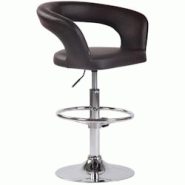 Décoshop26 - Tabouret de bar x1 assise moderne en PVC marron pieds et repose-pieds en métal chromé 10_0004992 - marron 3000252399492 Décoshop26 - Tabouret de bar x1 assise moderne en PVC marron pieds et repose-pieds en métal chromé 10_0004992 - marron 3000252399492