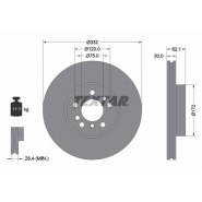 Disque de frein ventilé Textar 92107203 - Boîte de 1 disque Disque de frein ventilé Textar 92107203 - Boîte de 1 disque