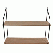 Etagère murale 2 plateaux 45,5x18x60cm