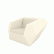 Fauteuil lounge design in & out FAZ - crème