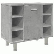 Helloshop26 - Armoire de salle de bain design peu encombrant 60 x 32 x 53,5 cm en bois d'ingénierie gris béton 02_0050776 - gris Bois massif 3000236