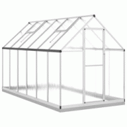 Helloshop26 - Serre tente abri plante fleur légumes avec cadre de base argenté 334 x 169 x 202 cm aluminium Argent 02_0044524 - 3000220197099 Helloshop26 - Serre tente abri plante fleur légumes avec cadre de base argenté 334 x 169 x 202 cm aluminium Argent 02_0044524 - 3000220197099