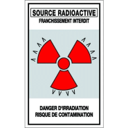 Panneaux rigides 200x330 mm avertissements irradiations contaminations - PNGPSC-NV04/SRIC_0