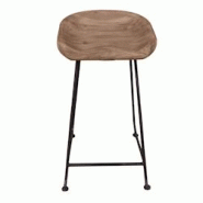 SIT Möbel Tabouret de bar avec repose-pieds | Assise en acacia naturel | Structure en métal noir | L 42 x P 38 x H 76 cm - multicolore multi-matéri SIT Möbel Tabouret de bar avec repose-pieds | Assise en acacia naturel | Structure en métal noir | L 42 x P 38 x H 76 cm - multicolore multi-matéri