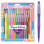 Stylos feutres Paper Mate Flair | Feutres de coloriage sans fuite à pointe moyenne (0,7 mm) | Idéal pour écrire, coloriage (adultes et enfants), sc