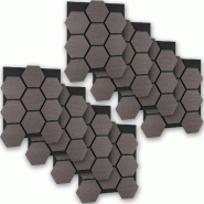 TecTake GmbH tectake, 8 panneaux acoustiques, SONIC SHIELD, absorption acoustique, MDF, placage bois, 76x62x1,8 cm, chêne gris - marron Bois manufact