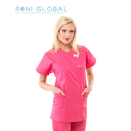 Tunique de travail femme manches courtes en coton et polyester - 3 poches - SIENNA REMI CONFECTION - Ref: R-6168_0