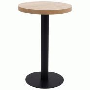 VidaXL Table de bistro Marron clair 50 cm MDF Modèle Sirius Chic - 286418