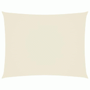 VidaXL Voile de parasol Tissu Oxford rectangulaire 4x6 m crème  Modèle Sirocco Riviera - beige 42299