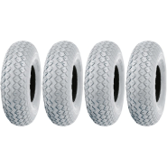 2.80/2.50-4 Grey Mobility Scooter Tyres Block Pneumatic Non Marking (Set of 4) 2.80/2.50-4 Grey Mobility Scooter Tyres Block Pneumatic Non Marking (Set of 4)