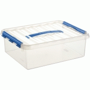 Boite de rangement plastique noire avec anses SERATOU