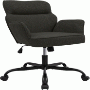 CLP Chaise de bureau Amado en tissu Tissu HBT: 86x62x68 cm Gris foncé - gris textile 322193 CLP Chaise de bureau Amado en tissu Tissu HBT: 86x62x68 cm Gris foncé - gris textile 322193
