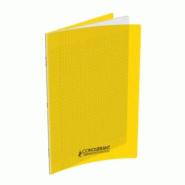 CONQUERANT Lot de 20 Cahier Classique PP piqué 24x32, 48p./24 feuilles 90g/m², Séyès, coloris jaune - 3020120014418
