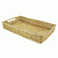 Corbeille osier rectangle "Manne basket" 61x41x11cm